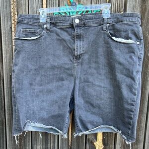 Charcoal Gray Denim Shorts